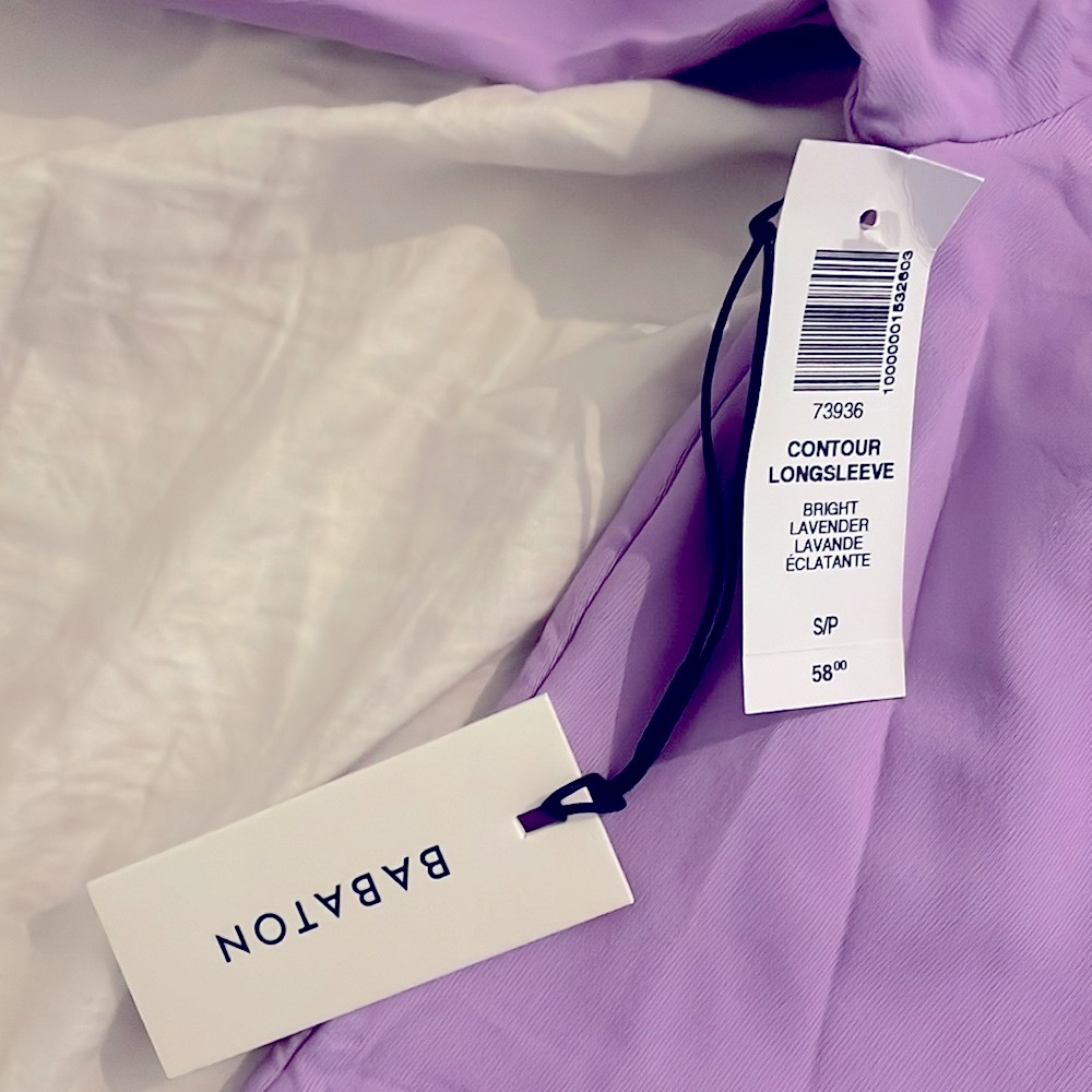 Aritzia vacation contour long sleeve body suit - bright lavender - Picture 3 of 4